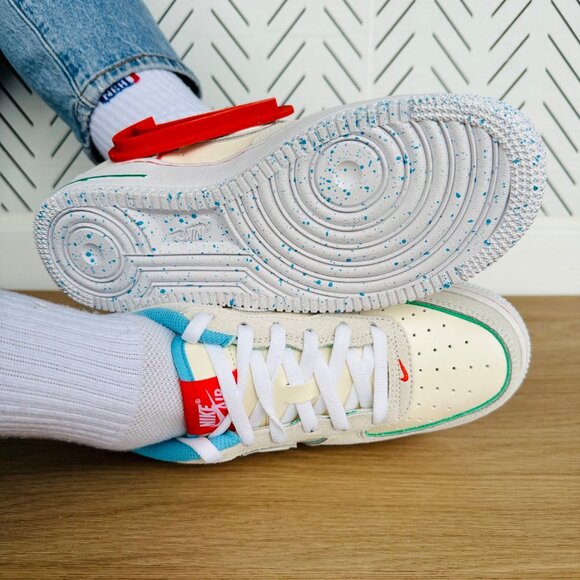 🤩Nike AIR FORCE 1 Sz 4Y Grade School LOW LV8 'HOLIDAY COOKIES GS FQ8350-110 New - Picture 6 of 15